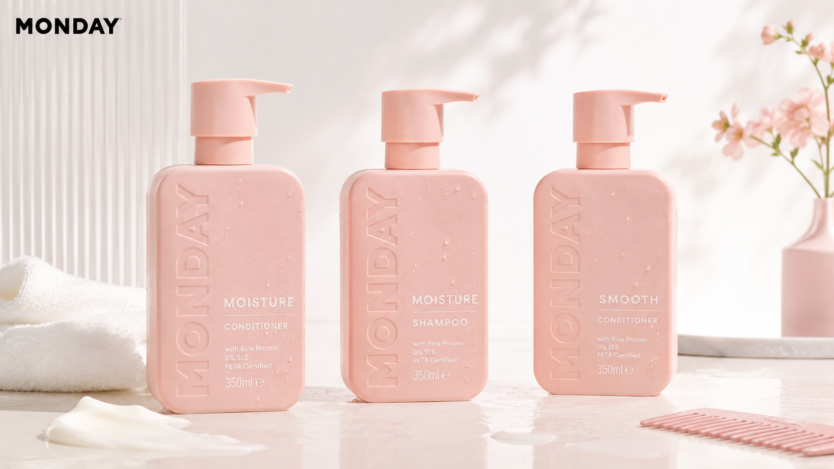 MONDAY Haircare, šampóny a kondicionéry